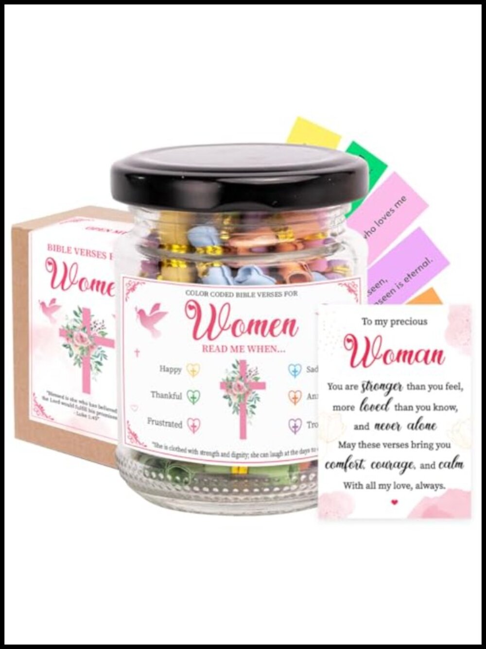 Bible Verse Jar for Women 92 Scripture Cards Prayer Jar Christian Gift